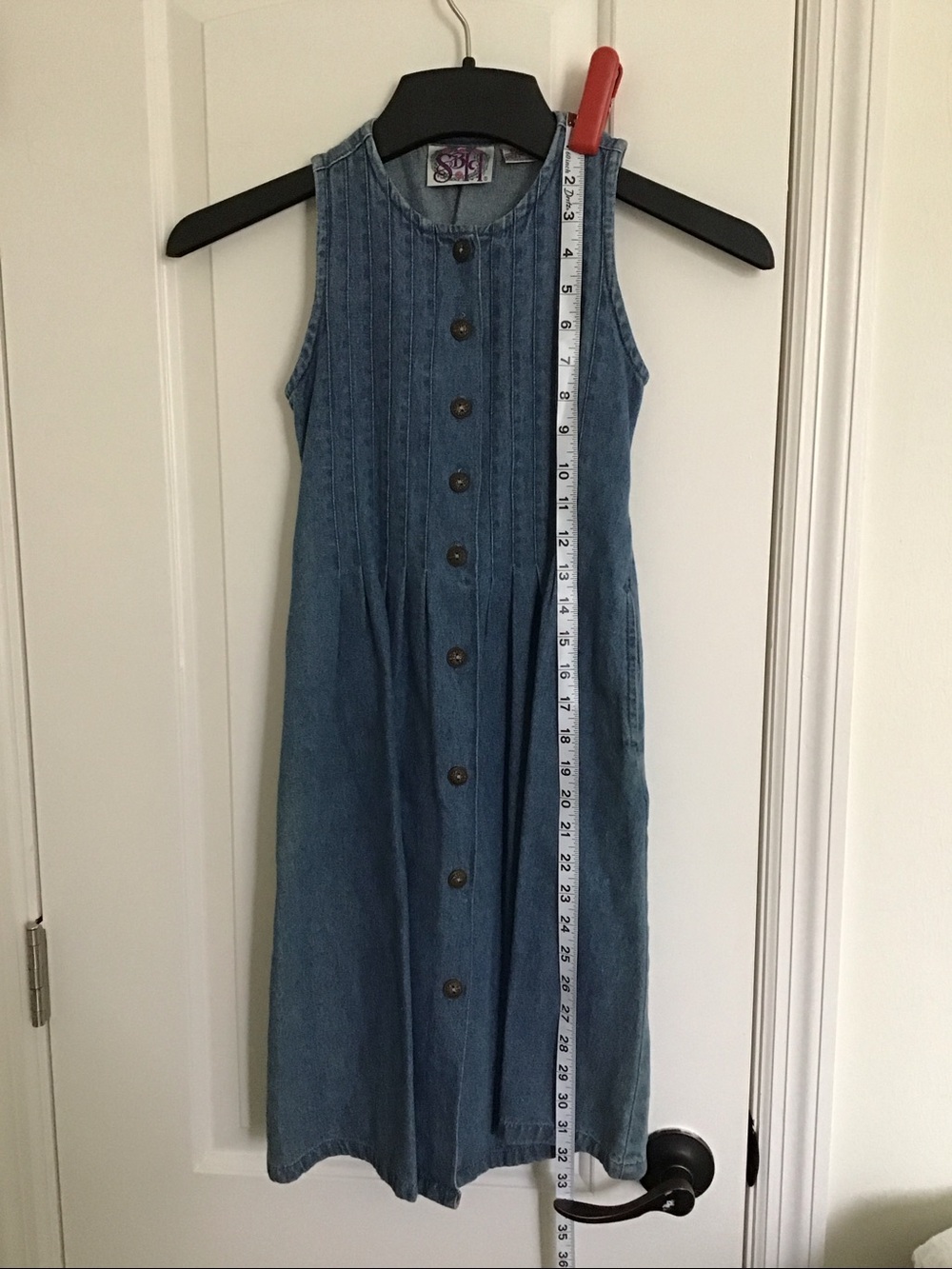 Vintage girls 1990s Storybook Heirlooms 100% cotton denim dress/jumper